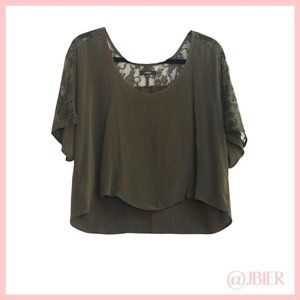 Millau Lace Back Crop Top